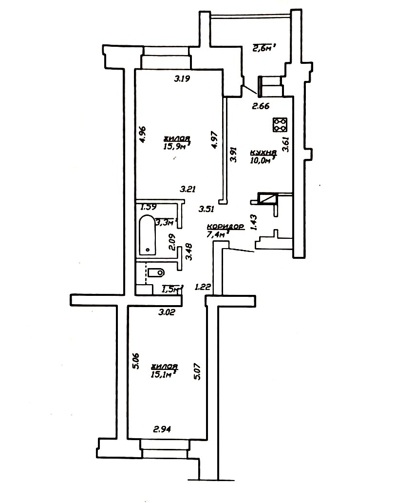 Apartamento 2 habitaciones 56 m² Maguilov, Bielorrusia